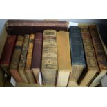 Selection of antiquarian books.