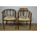 Two Edwardian occasional chairs.