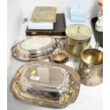 Selection of silver-plated wares.