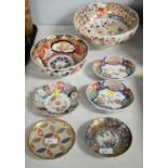 A selection of Imari palette bowls and dishes.