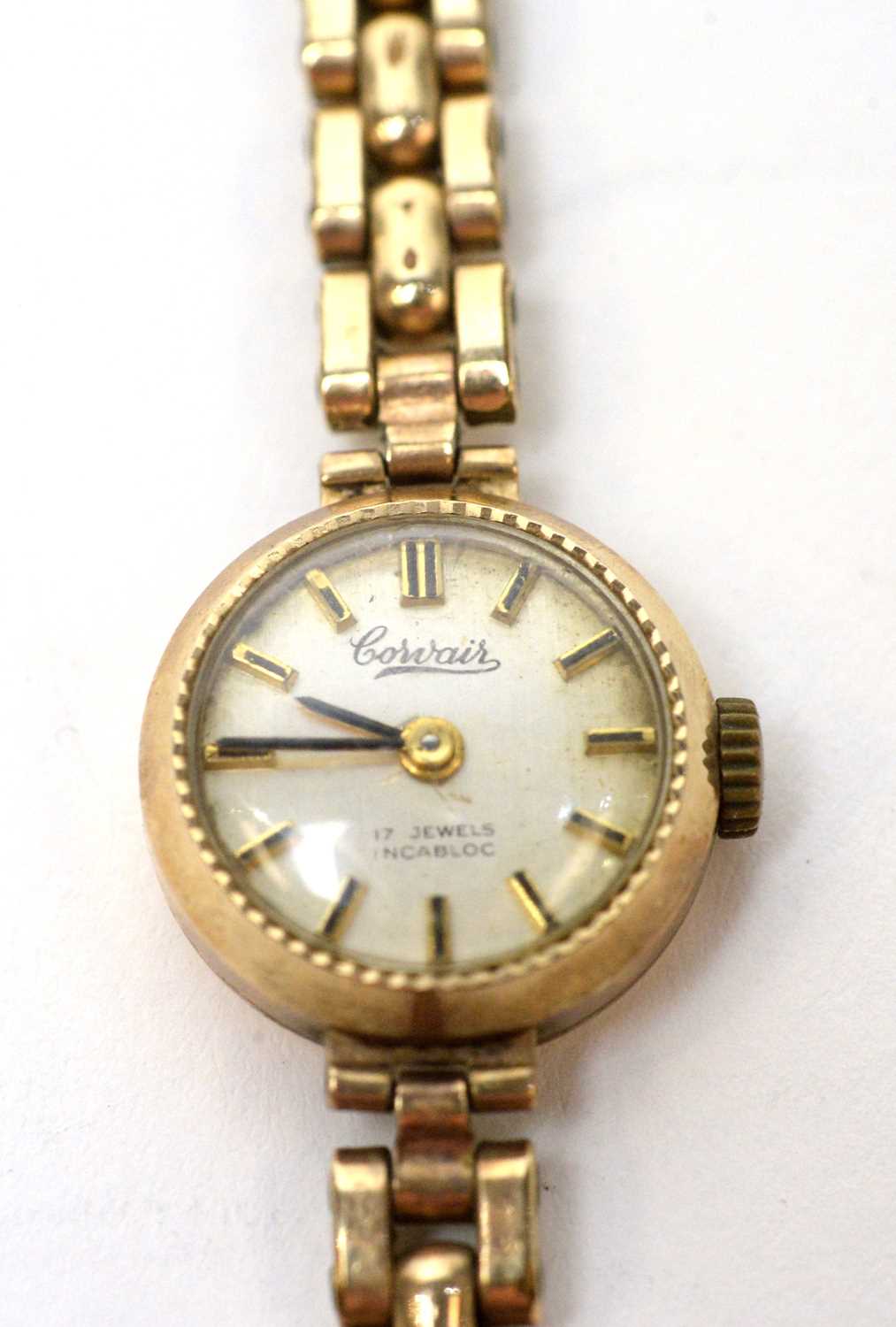 A 9ct gold cased Corvair cocktail watch - Bild 2 aus 2
