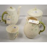 Selection of Belleek ceramics.
