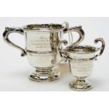 Two George V silver trophy cups