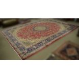 A Kashan carpet.