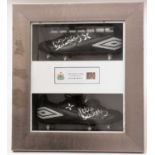 Peter Beardsley autograph on a pair of football boots