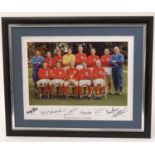 An England 1966 World Cup Winners signed squad photograph