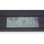 GB QV 1887 £1 green,