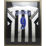 A Newcastle United signed Alan Shearer home shirt.