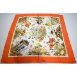 A Gucci "Flora" pattern silk scarf