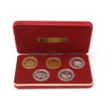 A cased set of 1979 Millennium Isle of Man Crowns