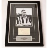 Autograph of Newcastle United football player Jackie Milburn