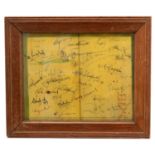 1932-33 Ashes Third Test "bodyline" England player autographs