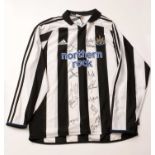 A Newcastle United 2003-2005 season autographed football shirt