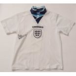 A Peter Beardsley autograph football shirt