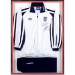 The first England football team tracksuit worn by manager Kevin Keegan.