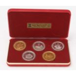 A cased set Isle of Man Millennium Crowns