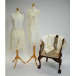 Victorian cotton and silk undergarments