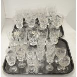 Part suite of Waterford crystal glasses.