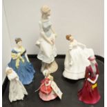 A selection of Royal Doulton and other ceramic figures.