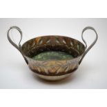 An Arts & Crafts Keswick School of Industrial Arts copper bowl.
