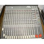 Soundcraft Spirit FX 16 studio mixing desk.