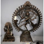 20th C cast metal Hindu figure.