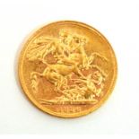 Australian Queen Victoria gold sovereign, 1886