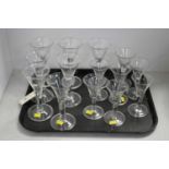 A selection of wine and liqueur glasses