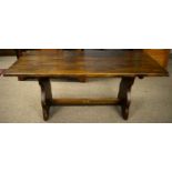 A 20th C refectory style dining table.