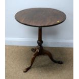 19th C tilt-action tripod table.