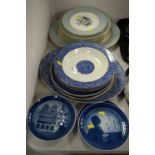 Selection of part dinner services and Christmas plates, various.