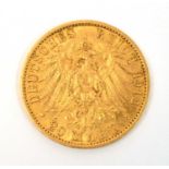 A Wilhelm II gold 20 mark, 1912.