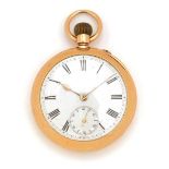 Stauffer & Sons: an 18ct yellow gold open faced pocket watch,