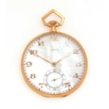 Mappin: an Art Deco 18ct yellow gold pocket watch,