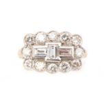 A diamond dress ring,