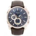 Parmigiani Fleurier: a stainless steel automatic calendar chronograph wristwatch,