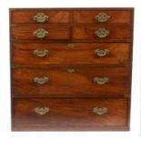 A 19th Century Irish mahogany campaign chest by Ross & Co, Dublin.