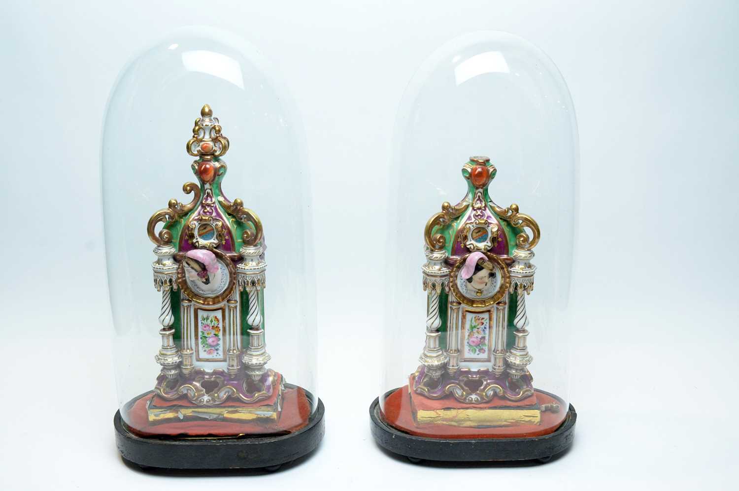 Pair of French gothic scent bottles - Bild 3 aus 6