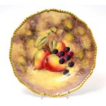 Worcester fruit painted plate John Smith