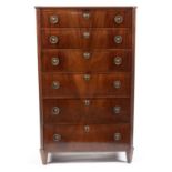 A 19th Century Continental mahogany chest