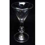 Georgian style trumpet wine glass