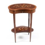 Edwardian kidney-shaped work/side table.