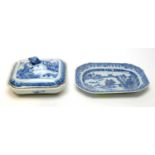 Small Chinese meat dish, tureen and cover.