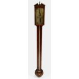 Cortil, Burton: a 19th Century mahogany and herring bone banded stick barometer