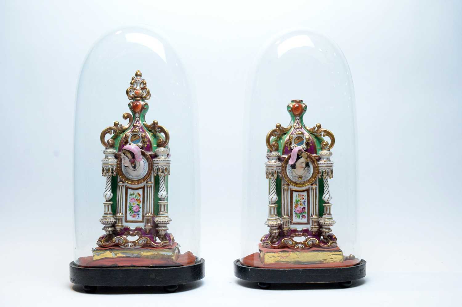 Pair of French gothic scent bottles - Bild 4 aus 6