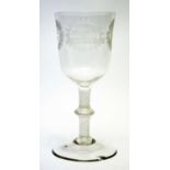 Large early 19th Century Masonic goblet