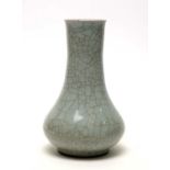 Chinese celadon crackle glaze vase