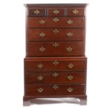 George III mahogany chest-on-chest.