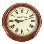 Barton: a late 19th Century mahogany wall timepiece