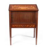 Dutch marquetry bedside table.